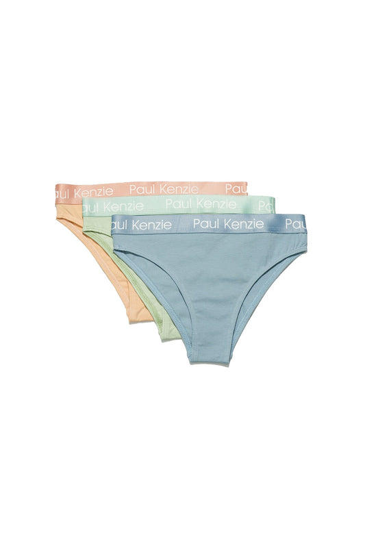 3-Pack Women's Slip Panties Eco Characters - Topographic