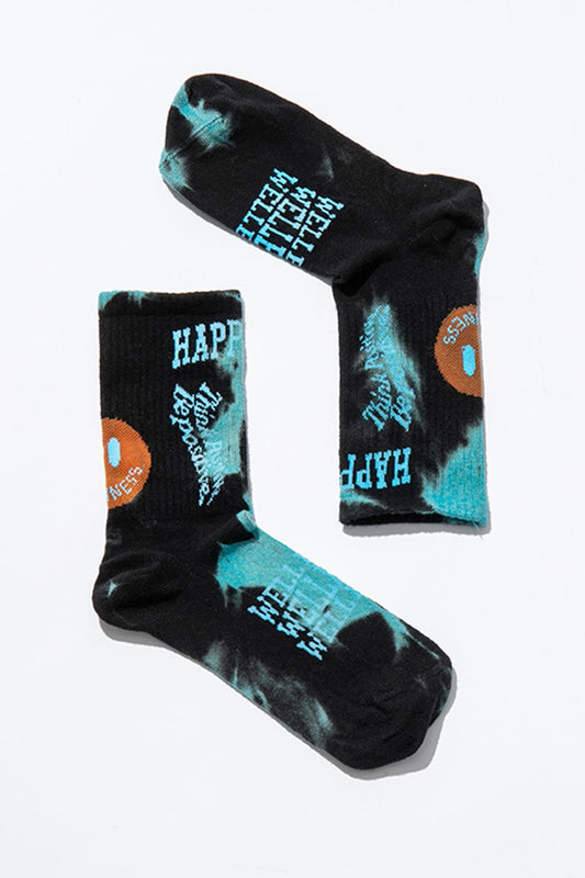 Smile-Dye Unisex Tie-Dye Seamless Tennis Socks - Mist