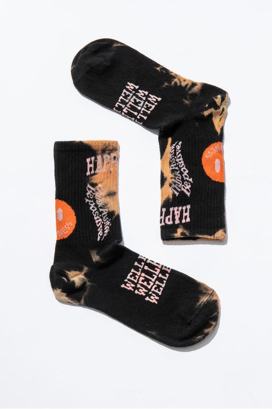 Smile-Dye Unisex Tie-Dye Seamless Tennis Socks - Sundown